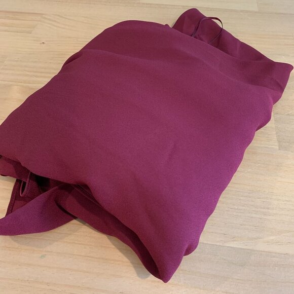 Dress The Population Womens VIOLA Long Dress Mermaid Gown SMALL in Burgundy - Picture 11 of 11